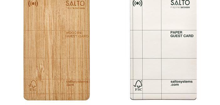 Weniger Plastik dank RFID-Gästekarten aus Papier, Bambus und Holz von SALTO