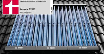 Stiftung Warentest-Testsieger und „Sehr gut“ Vakuum-Röhrenkollektor Solar 8000 TV von Bosch