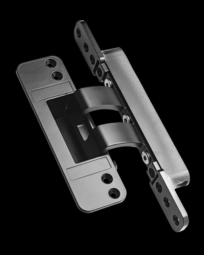 Als innovatives Highlight der Bändertechnik präsentiert SFS das verdeckt liegende Band J-Tec 3D für flächenbündige Aluminium-Türen. Es verbindet eine perfekte Ästhetik mit herausragenden Montageeigenschaften